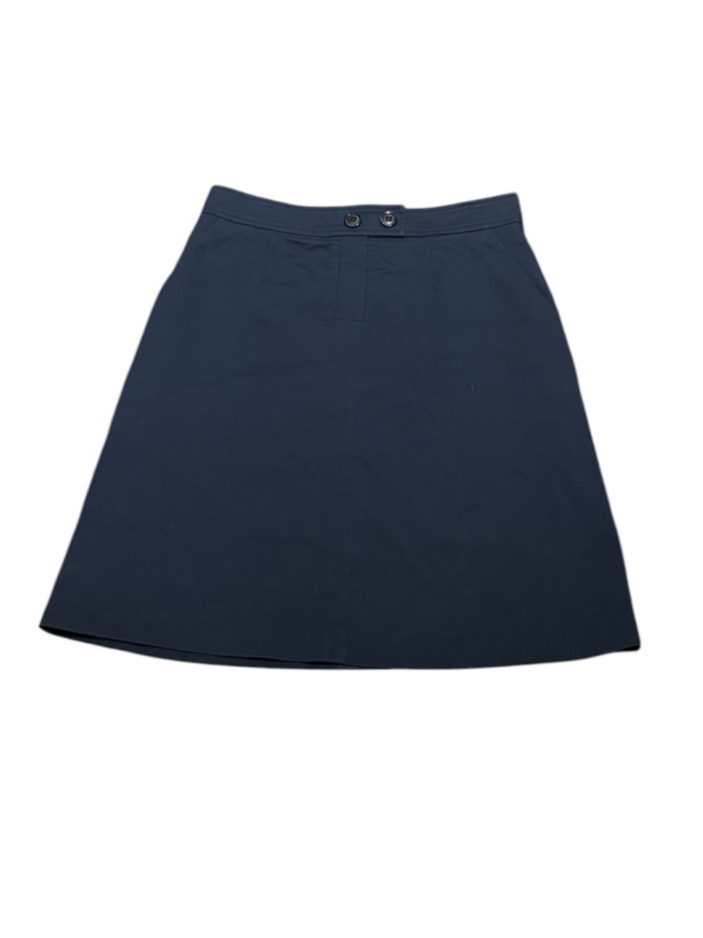 LOLA UK Navy A-Line Skirt‎ with Button Waist, Size 36 EU (US 6)